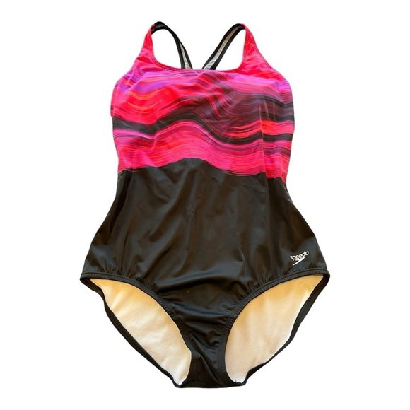 Speedo Women's Diamond Ombre Ultraback One Piece Hydro Bra  Size 14 - Picture 2 of 14